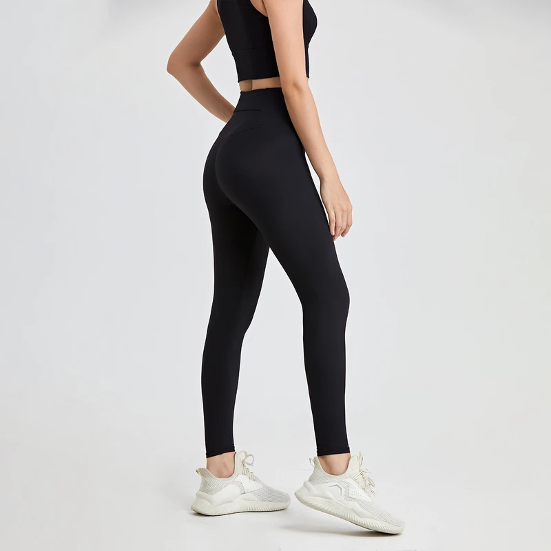 Black, Dark Grey and White Yoga Leggings, 主图_05