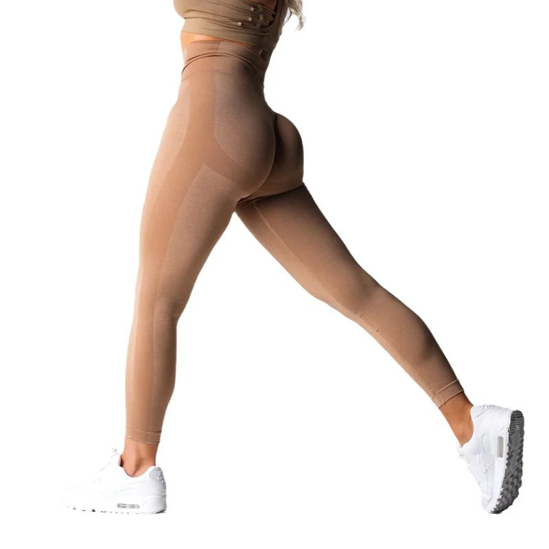 Coffee, Black and Green Yoga Leggings, 主图_05